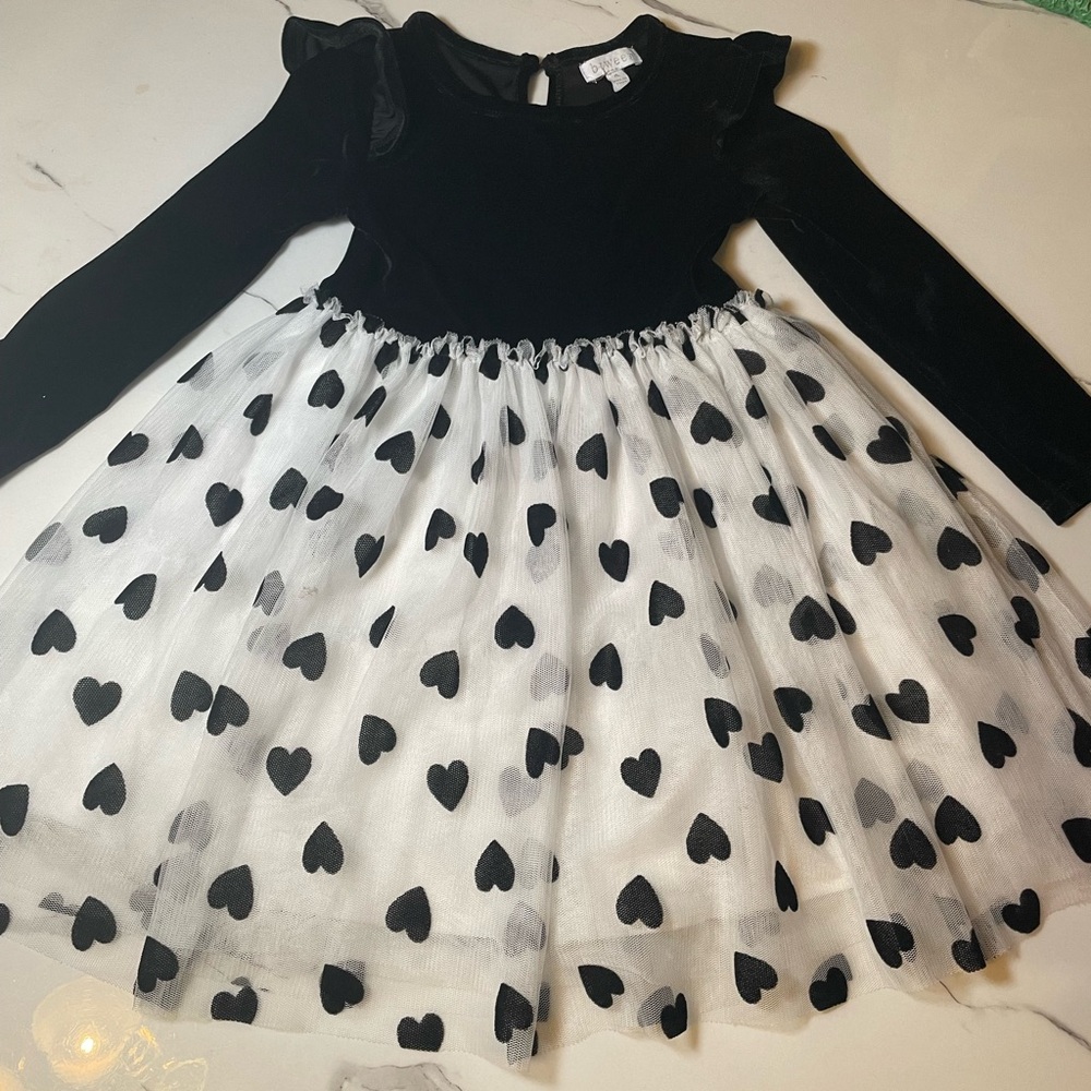Black and White Heart Dress